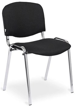 Czarne chromowane krzesło konferencyjne - Hoster 4X ze sklepu Edinos.pl w kategorii Krzesła - zdjęcie 173333742
