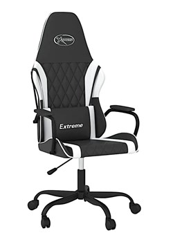 Czarno-biały fotel gamingowy - Trapani 4X ze sklepu Edinos.pl w kategorii Krzesła biurowe - zdjęcie 173333891