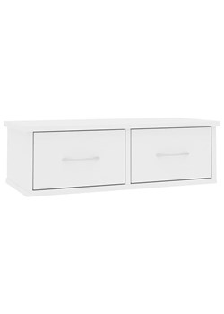 Półka ścienna z szufladami Toss 2X - biała ze sklepu Edinos.pl w kategorii Półki - zdjęcie 173334093