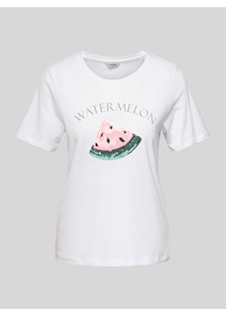 T-shirt z cekinowym obszyciem model ‘Safa’ ze sklepu Peek&Cloppenburg  w kategorii Bluzki damskie - zdjęcie 173334662