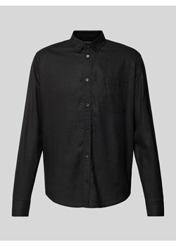 Koszula casualowa o kroju regular fit z kieszenią na piersi model ‘BLACK HEMP ANT’ ze sklepu Peek&Cloppenburg  w kategorii Koszule męskie - zdjęcie 173334744