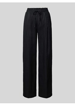 Spodnie lniane z szeroką nogawką i tunelem model ‘Marou Ros’ ze sklepu Peek&Cloppenburg  w kategorii Spodnie damskie - zdjęcie 173334760