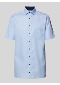 Koszula biznesowa o kroju regular fit z wyhaftowanym logo model ‘Global’ ze sklepu Peek&Cloppenburg  w kategorii Koszule męskie - zdjęcie 173334863