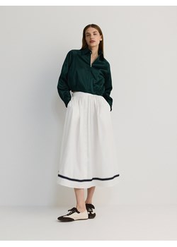 Reserved - Bawełniana spódnica maxi - biały ze sklepu Reserved w kategorii Spódnice - zdjęcie 173335462