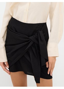 Reserved - Spódnica mini z wiązaniem - czarny ze sklepu Reserved w kategorii Spódnice - zdjęcie 173335491