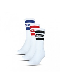 Skarpetki uniseks (3-pack) Champion Crew Socks - białe ze sklepu Sportstylestory.com w kategorii Skarpetki damskie - zdjęcie 173336293