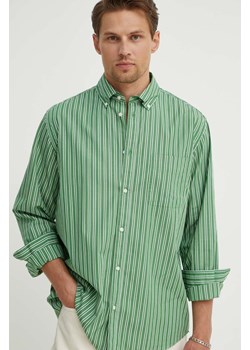 Les Deux koszula bawełniana męska kolor zielony regular z kołnierzykiem klasycznym LDM410184 ze sklepu ANSWEAR.com w kategorii Koszule męskie - zdjęcie 173336834
