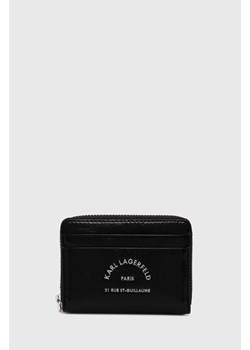 Karl Lagerfeld portfel damski kolor czarny 245W3234 ze sklepu ANSWEAR.com w kategorii Portfele damskie - zdjęcie 173336943