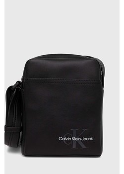 Calvin Klein Jeans saszetka kolor czarny K50K512025 ze sklepu ANSWEAR.com w kategorii Saszetki - zdjęcie 173337052