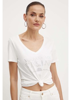 Morgan t-shirt DSHINE damski kolor biały ze sklepu ANSWEAR.com w kategorii Bluzki damskie - zdjęcie 173337503