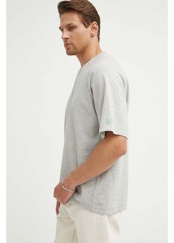 American Vintage t-shirt bawełniany TEE-SHIRT MC COL ROND męski kolor szary melanżowy MLAW02DE24 ze sklepu ANSWEAR.com w kategorii T-shirty męskie - zdjęcie 173337621