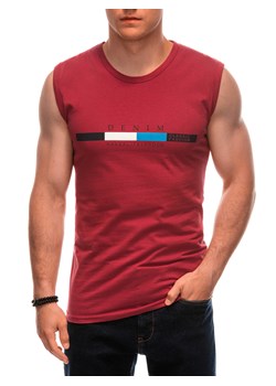 Bokserka męska z nadrukiem 1955S - czerwona ze sklepu Edoti w kategorii T-shirty męskie - zdjęcie 173351060
