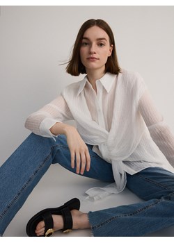 Reserved - Koszula z wiązaniem - biały ze sklepu Reserved w kategorii Bluzki damskie - zdjęcie 173352070