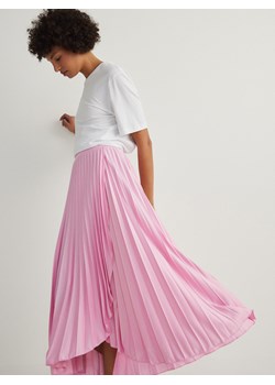 Reserved - Plisowana spódnica midi - pastelowy róż ze sklepu Reserved w kategorii Spódnice - zdjęcie 173352154