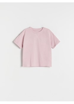 Reserved - Bawełniany t-shirt - fioletowy ze sklepu Reserved w kategorii Koszulki niemowlęce - zdjęcie 173352344
