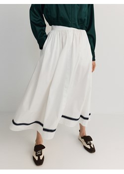Reserved - Bawełniana spódnica maxi - biały ze sklepu Reserved w kategorii Spódnice - zdjęcie 173352462