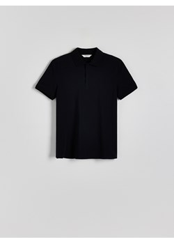 Reserved - Bawełniana koszulka polo slim - granatowy ze sklepu Reserved w kategorii T-shirty męskie - zdjęcie 173352543
