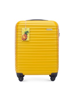 Mała walizka z ABS - u z identyfikatorem żółta ze sklepu WITTCHEN w kategorii Walizki - zdjęcie 173352740