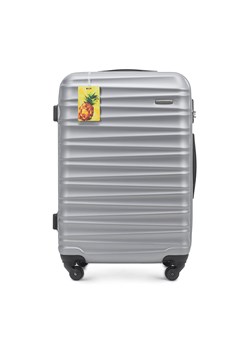 Średnia walizka z ABS - u z identyfikatorem szara ze sklepu WITTCHEN w kategorii Walizki - zdjęcie 173352823