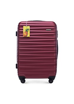 Średnia walizka z ABS - u z identyfikatorem bordowa ze sklepu WITTCHEN w kategorii Walizki - zdjęcie 173352824