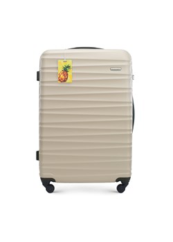 Duża walizka z ABS - u z identyfikatorem beżowa ze sklepu WITTCHEN w kategorii Walizki - zdjęcie 173352843