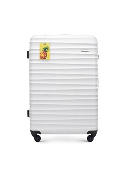 Duża walizka z ABS - u z identyfikatorem biała ze sklepu WITTCHEN w kategorii Walizki - zdjęcie 173352844