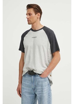 G-Star Raw t-shirt bawełniany męski kolor szary melanżowy D24630-336 ze sklepu ANSWEAR.com w kategorii T-shirty męskie - zdjęcie 173355044