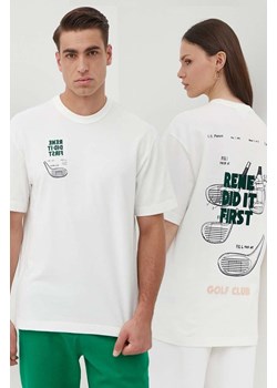 Lacoste t-shirt bawełniany kolor beżowy gładki ze sklepu ANSWEAR.com w kategorii T-shirty męskie - zdjęcie 173355401
