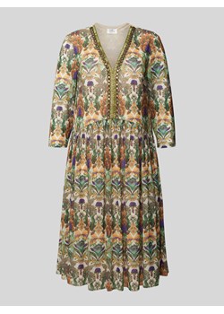 Sukienka o długości do kolan z dekoltem w serek ze sklepu Peek&Cloppenburg  w kategorii Sukienki - zdjęcie 173355543