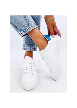 Sneakersy damskie Minar Blue białe ze sklepu ButyModne.pl w kategorii Trampki damskie - zdjęcie 173355651