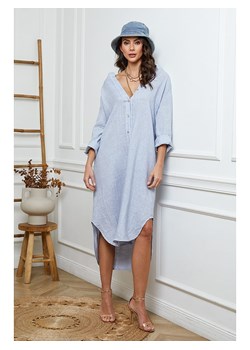 La Compagnie Du Lin Lniana sukienka w kolorze błękitnym ze sklepu Limango Polska w kategorii Sukienki - zdjęcie 173357274