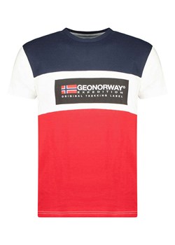Geographical Norway Koszulka &quot;Jolem&quot; w kolorze biało-czerwono-granatowym ze sklepu Limango Polska w kategorii T-shirty męskie - zdjęcie 173357921