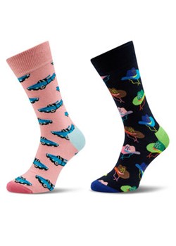Happy Socks Zestaw 2 par wysokich skarpet unisex XJMR02-1300 Kolorowy ze sklepu MODIVO w kategorii Skarpetki damskie - zdjęcie 173358141
