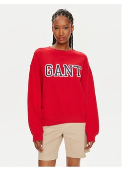 Gant Bluza Logo 4200840 Czerwony Relaxed Fit ze sklepu MODIVO w kategorii Bluzy damskie - zdjęcie 173358960