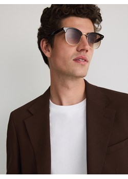 Reserved - Okulary przeciwsłoneczne - brązowy ze sklepu Reserved w kategorii Okulary przeciwsłoneczne męskie - zdjęcie 173360323