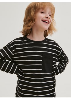 Reserved - Koszulka longsleeve w paski - ciemnoszary ze sklepu Reserved w kategorii T-shirty chłopięce - zdjęcie 173360413