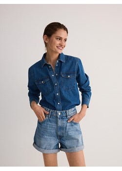 Reserved - Szorty jeansowe - niebieski ze sklepu Reserved w kategorii Szorty - zdjęcie 173360452