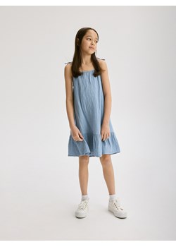 Reserved - Muślinowa sukienka na ramiączkach - jasnoniebieski ze sklepu Reserved w kategorii Sukienki dziewczęce - zdjęcie 173360713