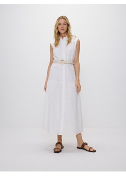 Reserved - Sukienka z paskiem - biały ze sklepu Reserved w kategorii Sukienki - zdjęcie 173360722