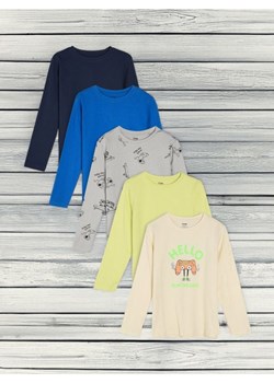 Sinsay - Koszulki 5 pack - kremowy ze sklepu Sinsay w kategorii T-shirty chłopięce - zdjęcie 173361294