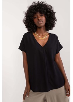 Luźna bluzka damska z wiskozy Sublevel czarna ze sklepu 5.10.15 w kategorii Bluzki damskie - zdjęcie 173362044