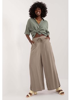 Zwiewne spodnie letnie Wide Leg Sublevel zielone ze sklepu 5.10.15 w kategorii Spodnie damskie - zdjęcie 173362092