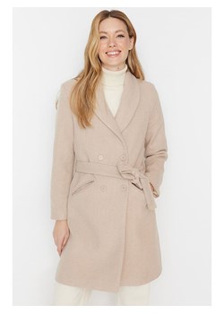 trendyol Płaszcz przejściowy w kolorze beżowym ze sklepu Limango Polska w kategorii Płaszcze damskie - zdjęcie 173362362