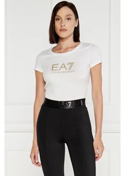 EA7 T-shirt | Slim Fit ze sklepu Gomez Fashion Store w kategorii Bluzki damskie - zdjęcie 173364800