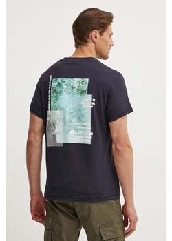 Guess t-shirt bawełniany męski kolor granatowy z nadrukiem M4YI03 I3Z14 ze sklepu ANSWEAR.com w kategorii T-shirty męskie - zdjęcie 173366520