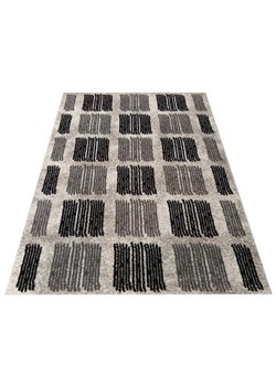 Popielaty nowoczesny dywan we wzory - Sengalo 4X ze sklepu Edinos.pl w kategorii Dywany - zdjęcie 173367164