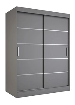Antracytowa szafa przesuwna 150 cm A9-L18 ze sklepu Edinos.pl w kategorii Szafy - zdjęcie 173367232