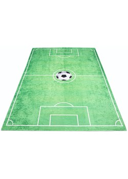 Zielony dywan z boiskiem do piłki nożnej - Kazo 4X ze sklepu Edinos.pl w kategorii Tekstylia dziecięce - zdjęcie 173367540