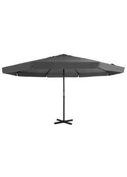 Okrągły parasol ogrodowy z aluminiową ramą antracyt - Glider ze sklepu Edinos.pl w kategorii Parasole ogrodowe - zdjęcie 173367553