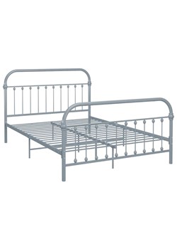 Szare metalowe łóżko w stylu industrialnym 180x200 cm - Asal ze sklepu Edinos.pl w kategorii Łóżka i materace - zdjęcie 173367704